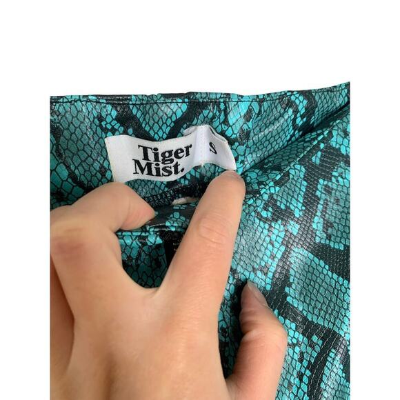 Tiger Mist Pearl Snakeskin Pant in Blue Snake - Picture 4 of 6